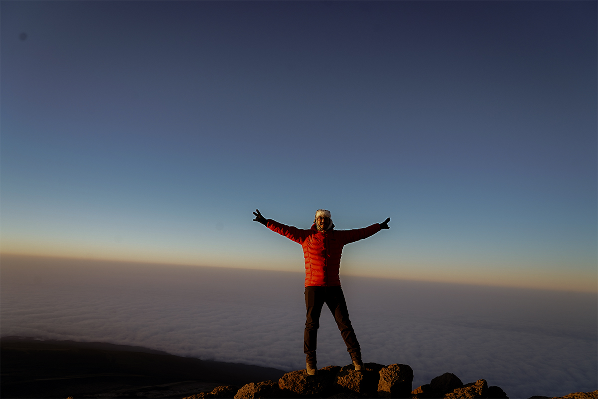 Beautiful Clouds at the summit of Kilimanjaro